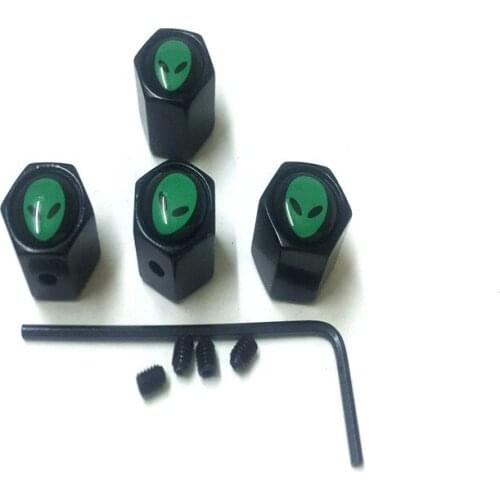4PCS/lot Car Style Anti-theft Alien Logo Car Wheel Tire Tyre Valves Caps For ET Cars