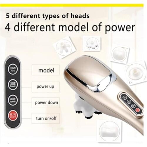 5 In 1 Electric Neck Massager Hammer Massage Back Relax Multifunctional Cervical Vertebra Roller Massage Stick