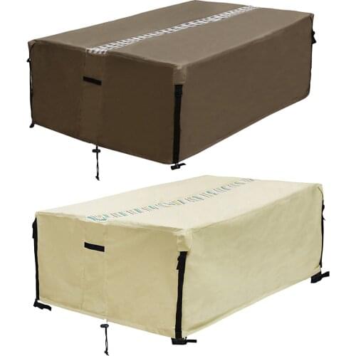 600D Oxford Fabric Patio/Outdoor Dining Square Table Chairs Cover Windproof Outdoor Furniture Cover