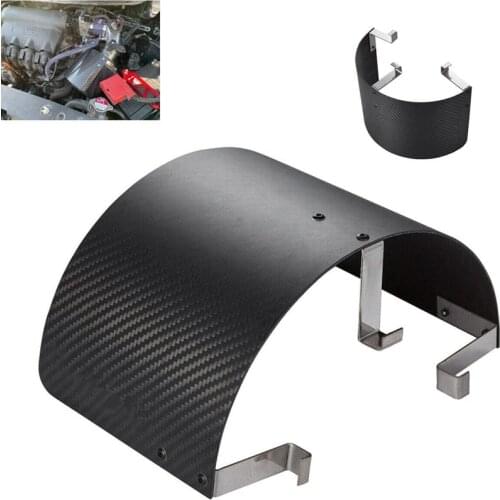 Car Cold Air Intake Cone Sport Air Filter Cover Motion Air Filter Cover Heat Shield Carbon Fiber