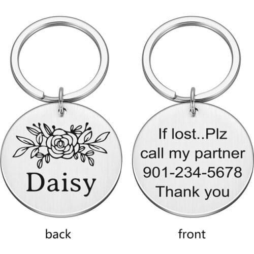 Anti-lost Double-Sided Engraved Pet ID Dog Tags Personalized Dog Collar Accessories Decoration Cat Collars Dog Customized Tags