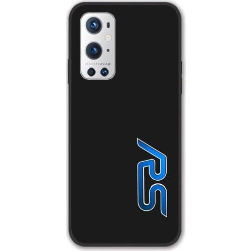 For Oneplus Black and Blue RS Badge Cover Black TPU Border Oneplus Case