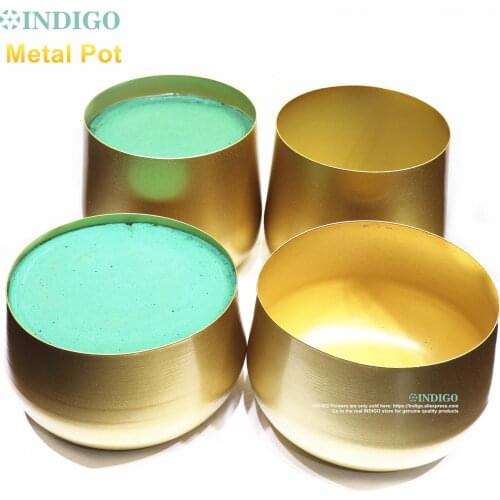 DIY Moth Orchid Pot Metal Flower Vase Flower Arrangment Container Tabletop Vase - INDIGO