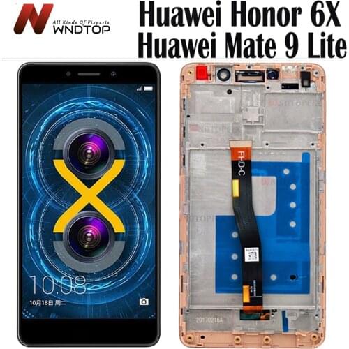 For Huawei Honor 6X LCD GR5 2017 Display Touch Screen Digitizer BLN L24 AL10 L21 L22 For Honor6X Huawei Honor 6X LCD With Frame