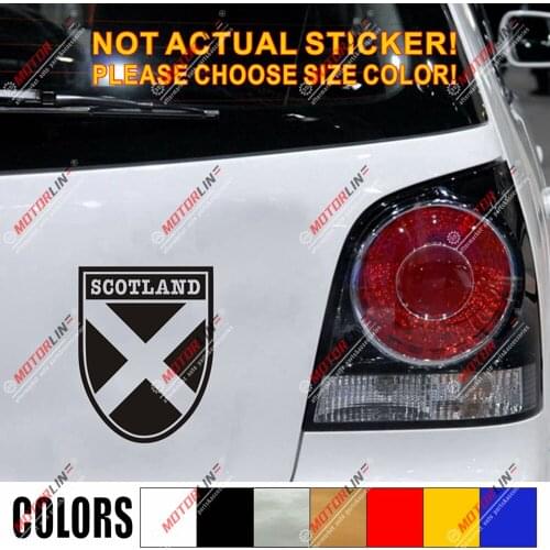 Scotland Flag Saltire Decal Sticker Scottish Car Vinyl Shield pick size color c