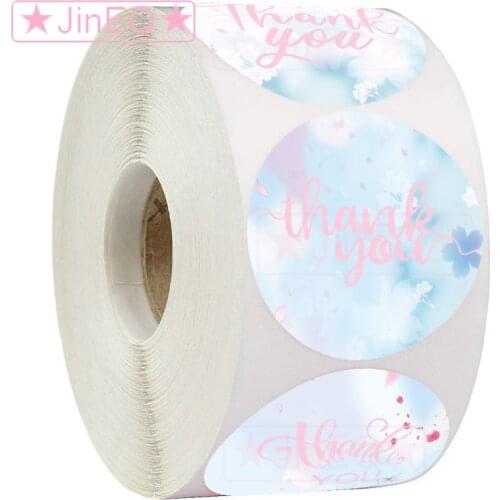 Watercolor Paper Label Stickers 500pcs 1'' Thank You Stickers Seal labels for Food Wedding Party Business Stationery Sticker