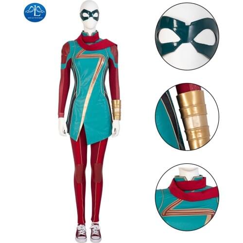 Cosplay Superhero Ms Marve Carol Danvers Bodysuit Jumpsuit Girls Halloween Halloween Costumes for Women Movie Sets Synthetic