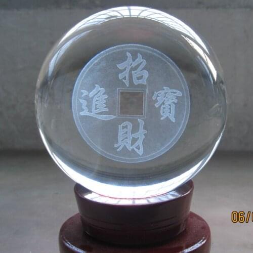 TOP COOL festival gift # efficacious HOME House FENG SHUI Talisman 3D Money Drawing Crystal ball statue Model