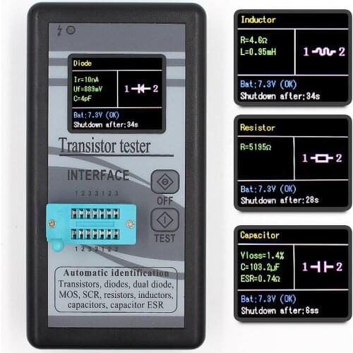 M328 Multi-Purpose Transistor Tester Diode Resistor ESR Capacitance LCR Meter Portable New Component Inductance Multimeters