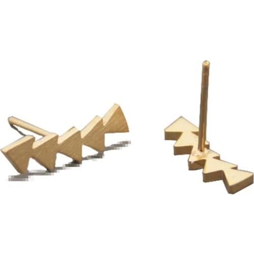 Fashion Triangle stud earrings The superposition of triangle Pattern Simple Geometry Style