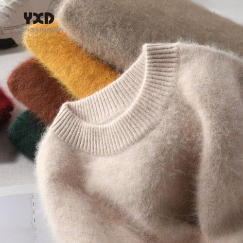 Men clothes Man Pullover Sweater Mens clothing Mans Sweaters Jumper Man High Quality 100% Mink Cashmere Brushed Knitwear Tops