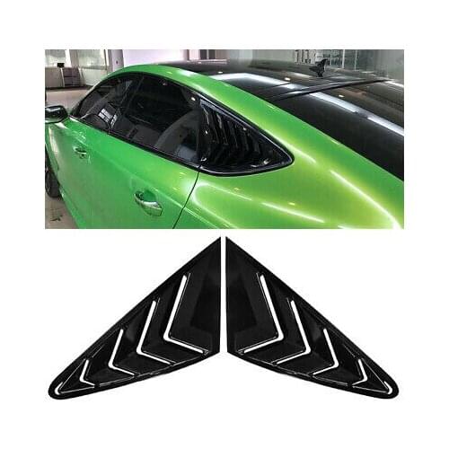Glossy Black Rear Window Shutter Cover Trim 2pcs for Audi A7 4K8 2019 2020