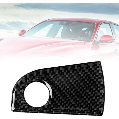 Passenger Side Storage Box Handle Cover Trim Carbon Fiber Decor Replacement For Alfa Romeo Giulia 2017-2019