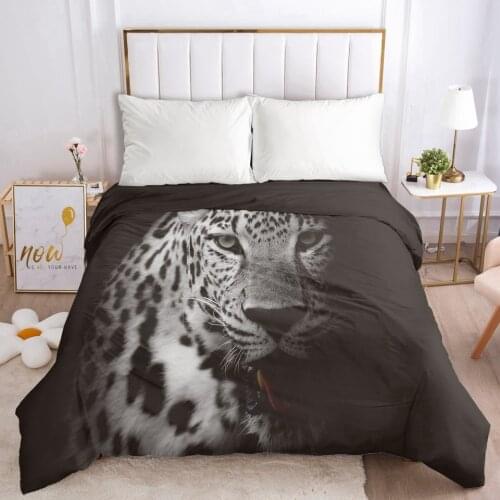 3D Duvet Cover with Zipper Comforter Blanket Quilt Cover 240x220/90/135/150 Animal leopard Bedding Bag Drop ship