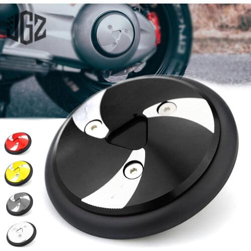 Motorcycle CNC Turning Left Round Transmission Cover Accessories for VESPA GTS 250 300 2013 - 2017 2018 KYMCO SRMAX 250 300