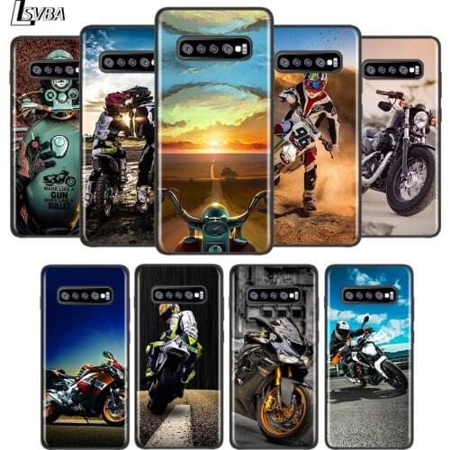 Retro Moto Cross Motorcycle For Samsung Galaxy Note 20 10 9 8 S21 S10 S10E S9 S8 S7 Ultra Lite Plus Pro 5G Phone Case