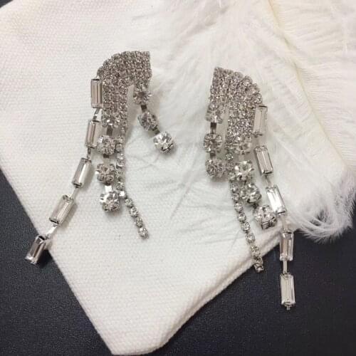 Crystal tassel earrings temperament female fashion personality earrings