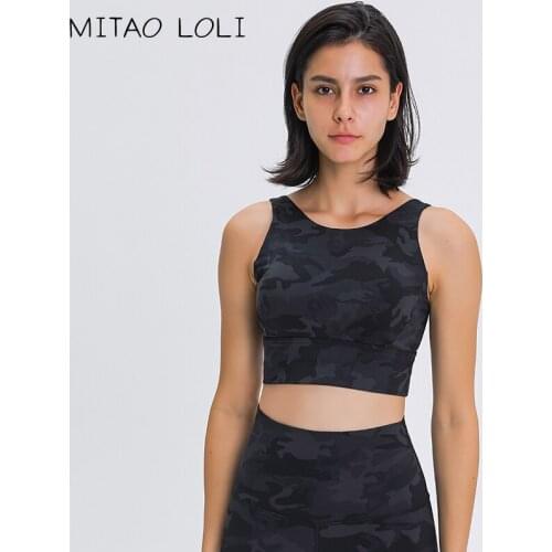 MITAO LOLI FULL COVERAGE High Impact Athletic Sports Bras Top Women Naked-feel CAMO Prints Padded Workout Fitness Gym Yoga Bras