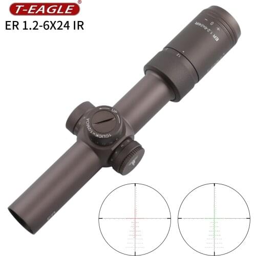 Teagle 300MM Aluminumtactical Optic Sight Rifle scope Er 1.2-6X24 Ir Sniper Airsoft Air Guns Red Free mounts scope angel