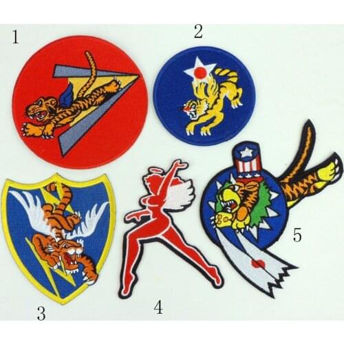 5 CAMO AMERICAN VOLUNTEER GROUP WWII US FLYING TIGERS JACKET IRON-ON PATCH