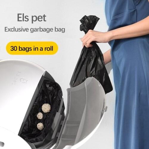 Smart Cat litter Box Of Dedicated Garbage Bag Special Pet Cat Toilet Poop Bag 5 Roll &30 Bags/Roll Cat Bedpan Bags Pet Supplies