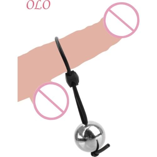 OLO Enlargement Weight Stretcher Extender Cock Ring Metal Ball Penis Extender Stretcher Penis Sleeve Sex Toys for Men