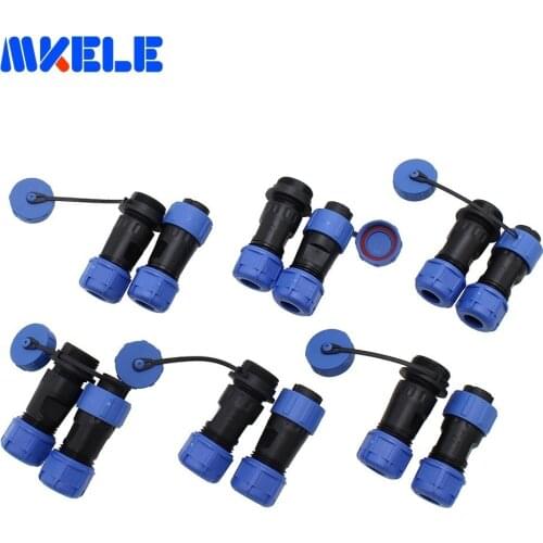 Waterproof Connectors Aviation Plug And Socket Connector Male And Female Straight Butt Connector SP17 2 3 4 5 7 9 Core 17mm