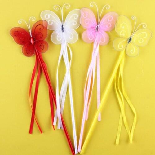 Girls Princess Butterfly Fairy Wand Magic Sticks Birthday Supplies Wedding Favors and Christmas Gifts LX8248