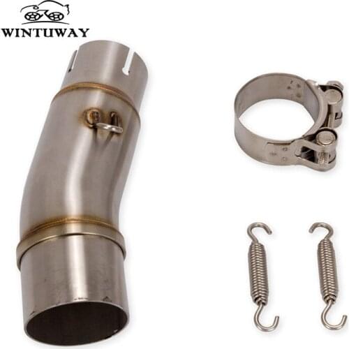 WINTUWAY Motorcycle Exhaust Systems Motorcycle Stainless Steel Exhaust Middle Pipe For Kawasaki NINJA400 2018 B-EP217