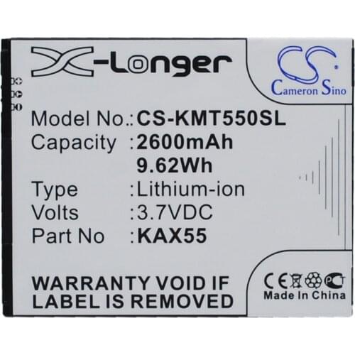 Cameron Sino Mobile SmartPhone Replacement Li-ion Battery 2600mAh For KAX55 Blackberry Trooper X5.5 Free Tools