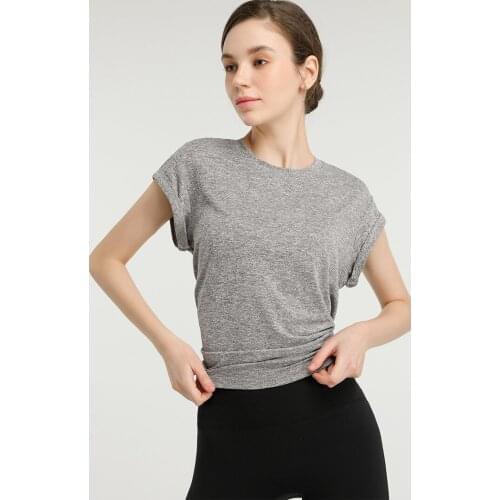 Woman Sports Top Quick-drying Breathable Sportswear T-shirt Summer Yoga Clothes Loose Beauty Back Tops Fitness Clothes Women