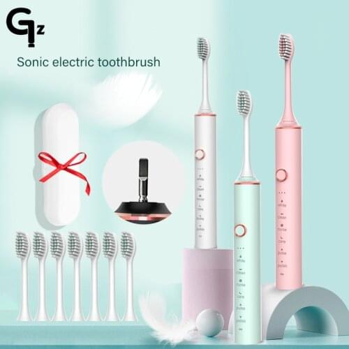 GeZhou N100 sonic electric toothbrush Adult automatic toothbrush Rechargeable With 16 heads replacement IPX7 Tooth Brush
