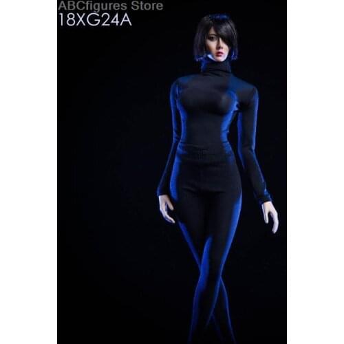 1/6 18XG24 Women Figure Clothes Set Accessories Female Tights High Collar Coat Pants Model for 12 inches Action Figure