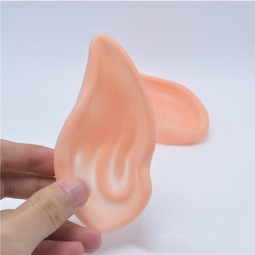 1 pair Fairy Pixie Elf Ears Cosplay Accessories Halloween Party Latex Soft Pointed Prosthetic Tips Ear Party Supplie