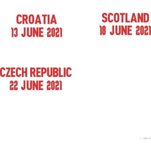 2021 England Match Details Patch Engalnd Vs Scotland England Vs Croatia Engalnd Vs Czech Republic Heat Transfer Printing