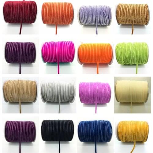 Free Shipping 5 yds 1/4 "(6mm)Wide Velvet Ribbon Vintage Headband Clips Bow Decoration Pick Colors #6mRS07