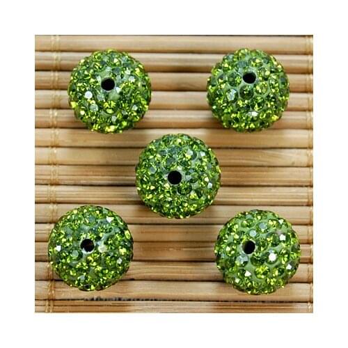 Free Shipping! 50pcs/Lot,Good Quality 10mm Peridot Clay Beads Diy jewellery