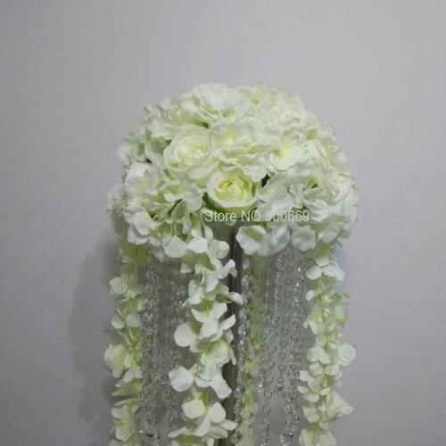 Free shipping wedding decoration road lead artificial rose flower wall table centerpiece flower ball factory ditectly sale