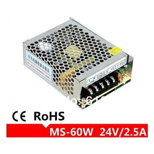 Small size LED switch power supply 60W 24V 2.5A power supply MS-60W-24V Mini type