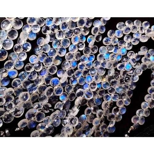 Loose beads white moonstone heart FACETED AAA 20cm for DIY jewelry making FPPJ wholesale beads nature gemstone