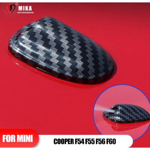 For Mini Cooper F54 F55 F56 F60 Car Engine Hood Carbon Fiber Pattern Sprinkler Wiper Cover Stickers Car Styling Auto Accessories