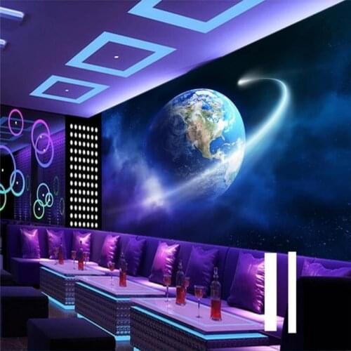 Cosmic landscape map KTV background wall - professional production mural wholesale wallpaper mural poster photo wall