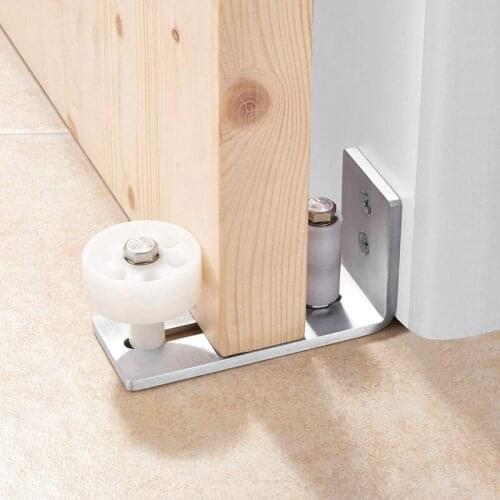 Hot Stainless Steel Adjustable Wall Mount Stay Roller Barn Door Floor Guide for Barn Door Hardware