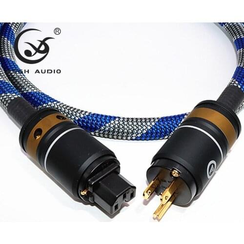 XSSH audio HIFI Series II AC US EU IEC Electric Pure copper Power Cord Cable Wire for HiFi DVD AMP Amplifier CD Player