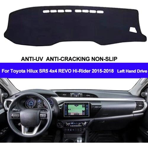 Car Dashboard Cover For Toyota Hilux SR5 4x4 REVO Hi-Rider 2015 2016 2017 2018 Pad Carpet Dashmat Sun Shade Pad Auto Car Styling