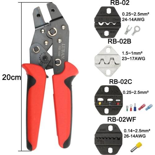 MINI EUROP STYLE crimping tool crimping plier die sets for RB series RB02C RB02WF2C RB16WF RB06WF RB03H RB02 jaws LUBAN