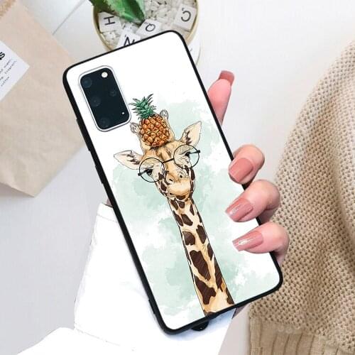 For Samsung Galaxy Pineapple Giraffe Soft TPU Black Border Samsung Galaxy Case