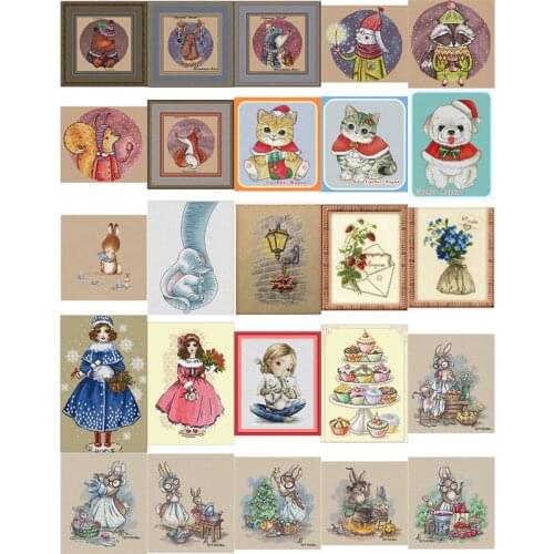 11CT/14CT/18CT/25CT/28CT background girl patterns Counted Cross Stitch DIY Cross Stitch Kits Embroidery Needlework Sets