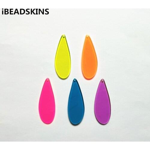New arrival! 47x17mm 100pcs acrylic Neon effect drop-shape charms for stud earrings/earrings accessories/Earring parts DIY