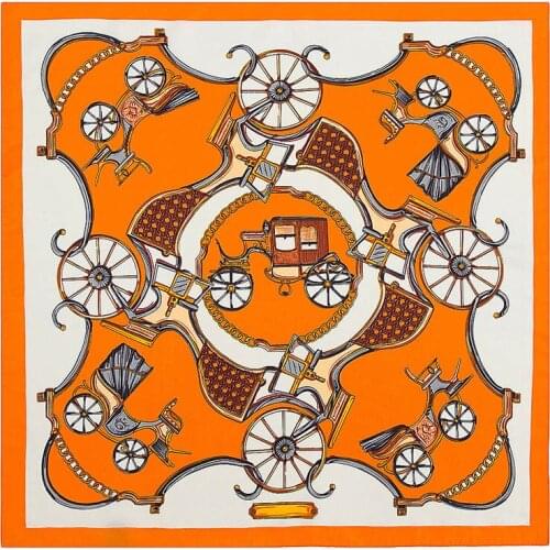 New Classic European and American style summer womens fashion scarf horse pattern printing 60cmx60cm small squares hot sale